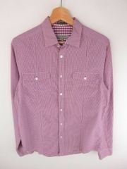 TED BAKER SHIRT TOP ORIGINAL PREMIUM CHECKED VINTAGE FADED POCKETS size 3
