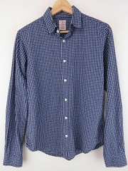 SCOTCH&SODA SHIRT TOP NAVY CHECK ORIGINAL PREMIUM size S
