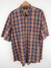 CAMEL COLLECTION SHIRT VINTAGE TOP SEERSUCKER CHECK ORIGINAL size M 