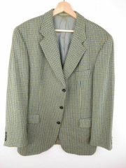 BUGATTI VINTAGE BLAZER ORIGINAL PREMIUM PURE WOOL CHECKED size 44