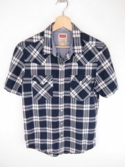 *LEVI'S SHIRT SLIM TOP WESTERN SHORT SLEEVE CHECK ORIGINAL PREMIUM size S