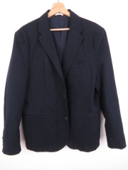 *BELLFIELD BLAZER JACKET NAVY COTTON PEACH-SKIN-TEXTURE ORIGINAL size L