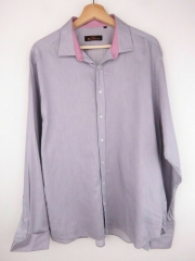 BEN SHERMAN SHIRT TOP STRIPED DOUBLE CUFF ORIGINAL PREMIUM size 17/43