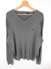 *POLO BY RALPH LAUREN JUMPER SWEATER V-NECK ORIGINAL PREMIUM size L 