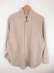 *JAEGER SHIRT TOP ORIGINAL PREMIUM STRIPED VINTAGE FADED BEIGE size 16 1/2