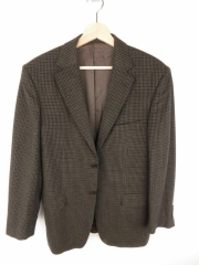 KU1263 MARKS & SPENCER BLAZER WOOL JACKET ORIGINAL PREMIUM DARK KHAKI size 3