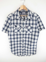 *SUPERDRY SHIRT ORIGINAL PREMIUM SHORT SLEEVE CHECKED VINTAGE FADED size M
