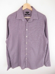 *JAEGER SHIRT TOP ORIGINAL PREMIUM CHECKED MODERN FIT VIOLET size 16
