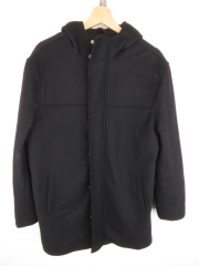 *BUTLER & WEBB COAT JACKET ORIGINAL PREMIUM HOODED WOOL BLEND BLACK size S