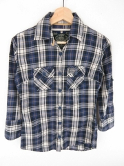 *SUPERDRY SHIRT TOP ORIGINAL PREMIUM CHECKED VINTAGE FLANNEL BLUE size S