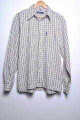 *BEN SHERMAN SHIRT TOP ORIGINAL PREMIUM LONG SLEEVE CHECKED size 3 / L