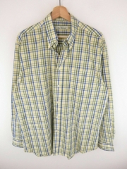 *BEN SHERMAN SHIRT TOP ORIGINAL PREMIUM CHECKED VINTAGE FADED size L