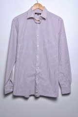 *JAEGER SHIRT TOP ORIGINAL PREMIUM CHECKED LONG SLEEVE COTTON size 16,5