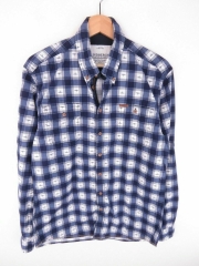 *LINDBERGH SHIRT TOP ORIGINAL PREMIUM VINTAGE CHECKED BLUE size M