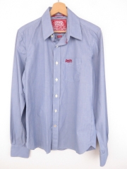 *SUPERDRY JPN SHIRT TOP BLUE CHECK ORIGINAL JAPAN size M 