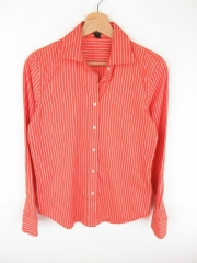 *RALPH LAUREN SHIRT TOP ORIGINAL PREMIUM ORANGE STRIPED size XS