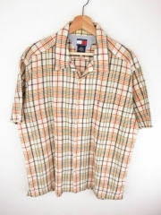 KU1328 TOMMY HILFIGER SHIRT VINTAGE TOP CHECK ORIGINAL PREMIUM size L