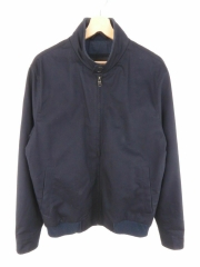 *JAEGER BOMBER-STYLE COTTON JACKET ORIGINAL PREMIUM VINTAGE NAVY BLUE sizeM