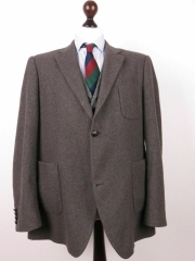 *HOWICK JACKET BLAZER WOOL BLEND BROWN ORIGINAL PREMIUM size 44R