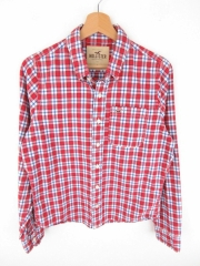 *HOLLISTER SHIRT TOP ORIGINAL PREMIUM VINTAGE CHECKED FADED size S 
