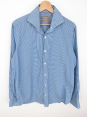 *RICHARD JAMES SHIRT ORIGINAL PREMIUM TAILORED STRIPED BLUE size 15 1/2"