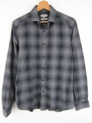 *REISS SHIRT TOP ORIGINAL PREMIUM CHECKED GREY SLIM FIT size S