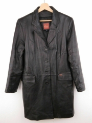 *HELIUM LEATHER COAT URBANWEAR ORIGINAL PREMIUM LUXURY BLACK size L