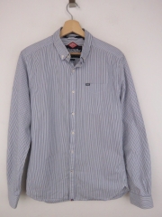 *SUPERDRY JPN SHIRT TOP BLUE STRIPS ORIGINAL PREMIUM size M