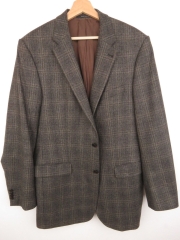 *BAUMLER BLAZER VINTAGE JACKET CHECKED WOOL ORIGINAL PREMIUM size 106