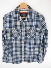 *SUPERDRY SHIRT TOP BLUE CHECK FLANNEL ORIGINAL PREMIUM size M