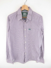 *SUPERDRY SHIRT TOP ORIGINAL PREMIUM STRIPED LILAC size M