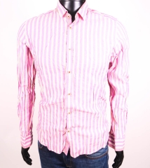 Ted Baker Mens Shirt Tailored Pink Stripes Retro size 40