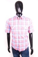 Gant Mens Shirt Short Sleeve Checked Pink size 38
