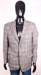 McNeal Mens Blazer Wool Jacket Checks Grey size 48