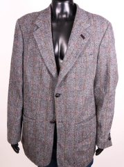 Harris Tweed Mens Wool Blazer Vintage Grey size 58 (BRAK ATRYB)