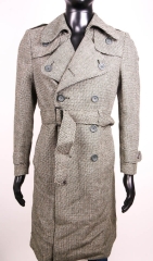 Breitling Stuttgard Mens Coat Double Breasted Belt 46