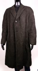 Daks Mens Wool Coat Long Vintage Black size 42