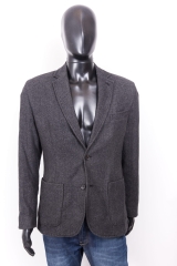 *Maine Mens Blazer Wool Vintage Patches Grey size M