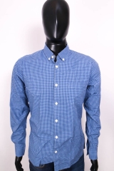 Jaeger Mens Shirt Taliowana Vintage Checks Blue 38