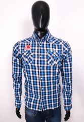Scotch Soda Mens Shirt Tailored Checks Blue size 36