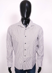Reiss Mens Shirt Tailored Stripes Vintage Grey size 38