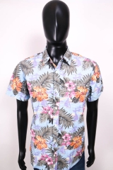 Cedar Wood State Mens Shirt Short Sleeve Floral Retro 38