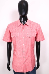 Hugo Boss Mens Shirt Slim Fit Short Sleeve Pink size 42