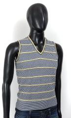 *Jaeger Mens Vest Wool Vintage Pattern Grey size M