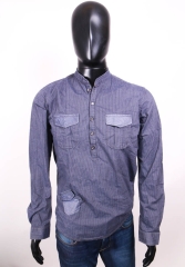 Desigual Mens Longsleeve Vintage Shirt Grey S