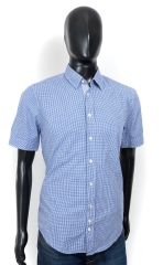 *Hugo Boss Orange Mens Shirt Short Sleeve Blue 38