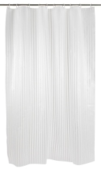 Zasłona prysznicowa 150x200cm biała w pasy