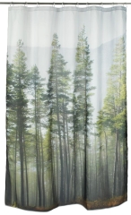 Zasłona prysznicowa las drzewa 150x200 cm