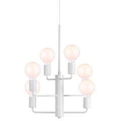 Lampa sufitowa żyrandol lampka e27 kule biały
