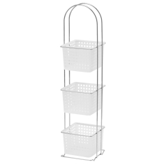Półka łazienkowa INOX z 3 koszami wys. 86cm